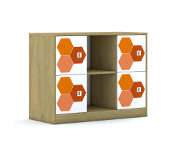 Regał Blox Hex Red 110 2PP 4F1