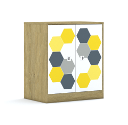Szafa Blox Hex Yellow Grey 70 2PP 2F2