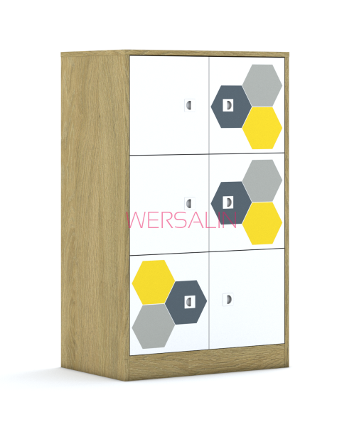 Szafa Blox Hex Yellow Grey 70 3PP 6F1