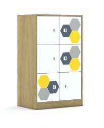 Szafa Blox Hex Yellow Grey 70 3PP 6F1