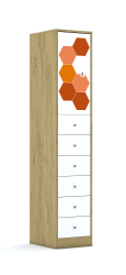Szafa Blox Hex Red 40 5P 1F2 6S