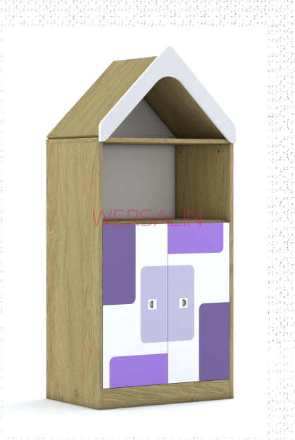 Regał Blox Pastel 70 3P 2F2 z daszkiem