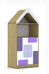 Regał Blox Pastel 70 3P 2F2 z daszkiem