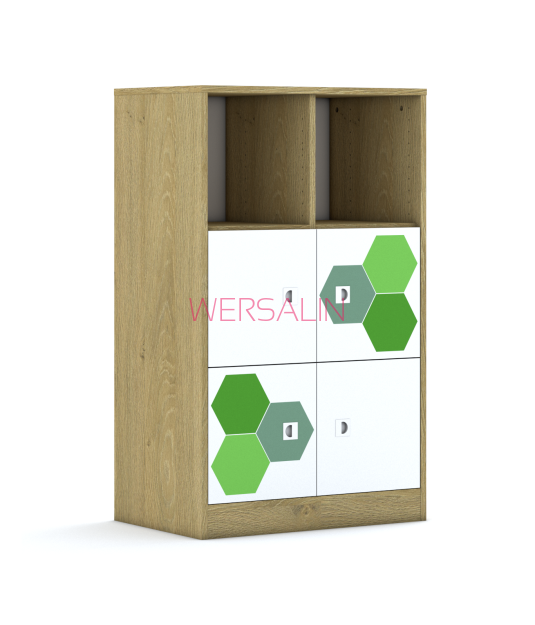 Regał Blox Hex Green 70 3PP 4F1