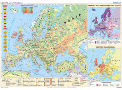 Mapa gospodarcza Europy - mapa ścienna