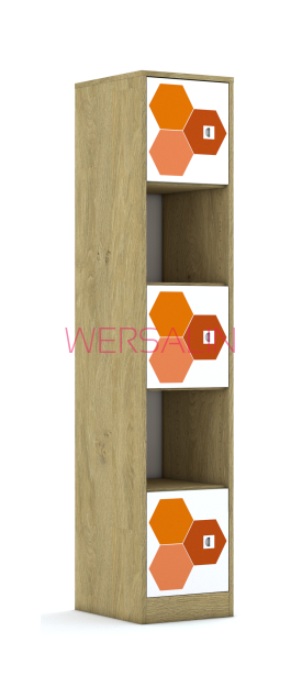 Regał Blox Hex Red 40 5P 3F1