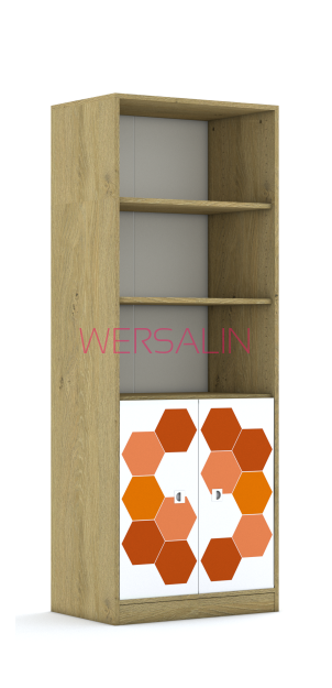 Regał Blox Hex Red 70 5P 2F2