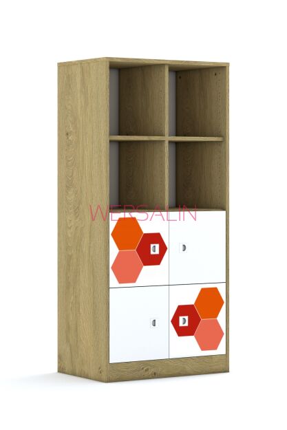 Regał Blox Hex Red 70 4PP 4F1