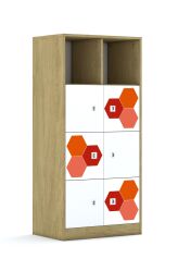 Regał Blox Hex Red 70 4PP 6F1