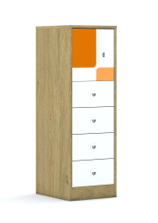 Regał Blox Pastel 40 3P 1F1 4S