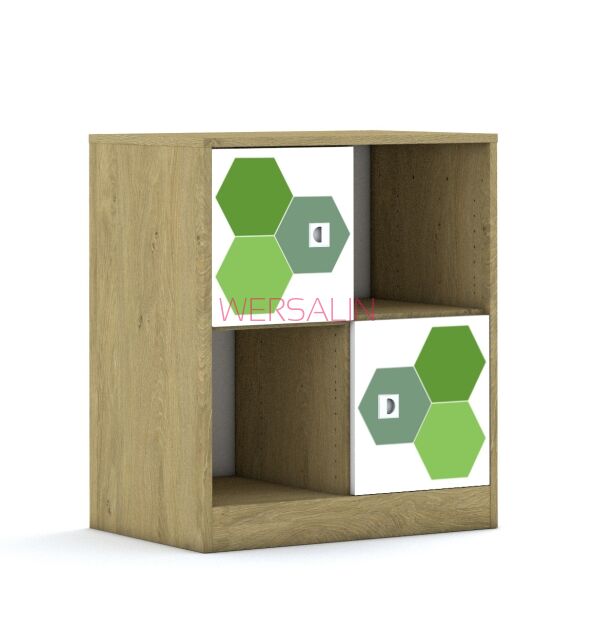 Szafa Blox Hex Green 70 2PP 2F1