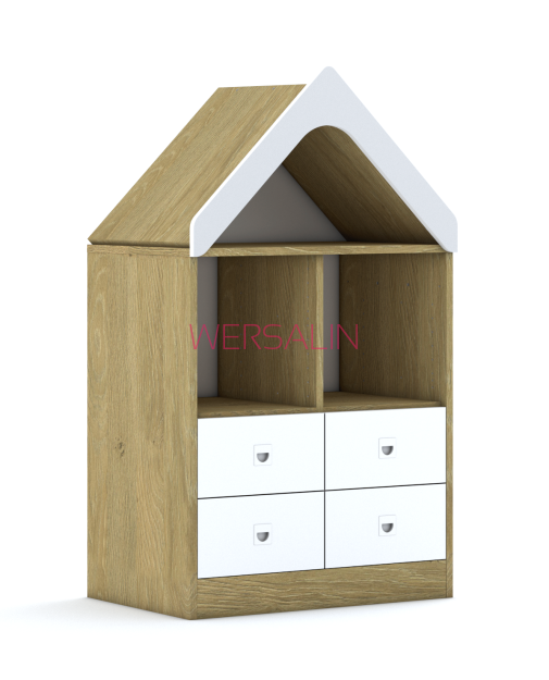 Regał Blox Base 70 2PP 4SB z daszkiem