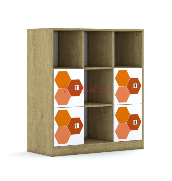 Regał Blox Hex Red 110 3PP 4F1