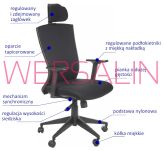 Krzesło HUGO-0004F Czarny - 5