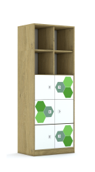 Regał Blox Hex Green 70 5PP 6F1