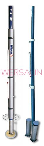 Słupki wolnostojące, stalowe, uniwersalne, z regulacją wysokości, bez tulei