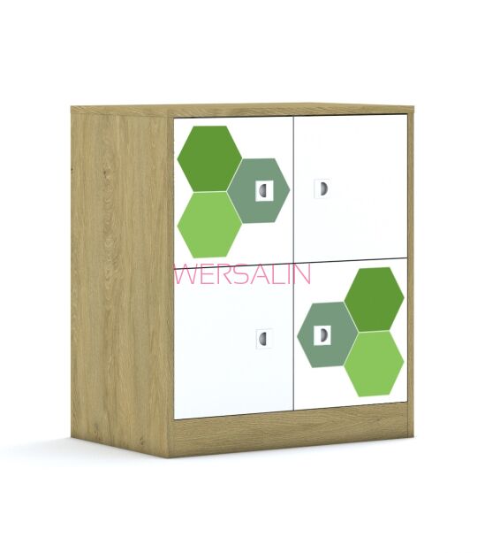 Szafa Blox Hex Green 70 2PP 4F1