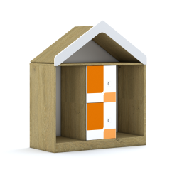 Regał na pojemniki Blox Pastel 110 2PG 2F1 z daszkiem