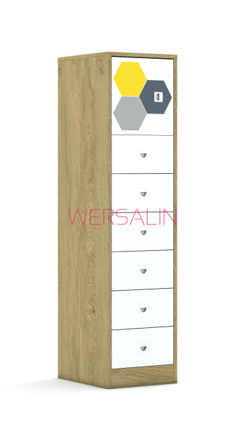 Szafa Blox Hex Yellow Grey 40 4P 1F1 6S