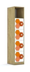 Regał Blox Hex Red 40 5P 4F1