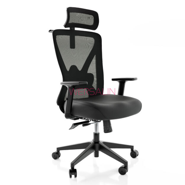 Fotel biurowy ergonomiczny czarny BACKERZ