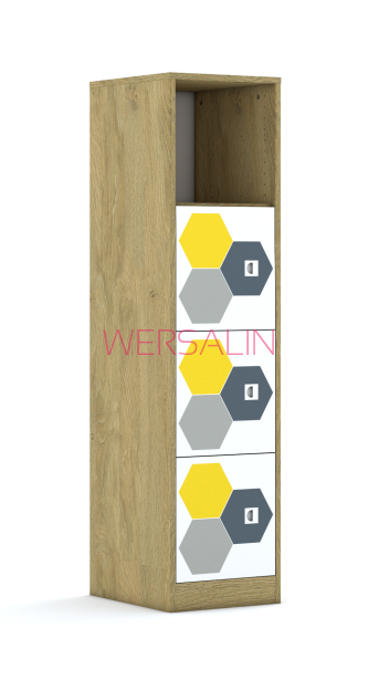 Regał Blox Hex Yellow Grey 40 4P 3F1