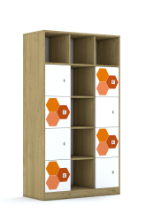 Regał Blox Hex Red 110 5PP 8F1