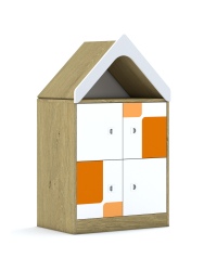 Szafa Blox Pastel 70 2PP 4F1 z daszkiem