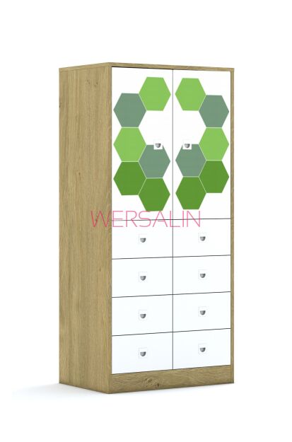 Szafa Blox Hex Green 70 4PP 2F2 8SB