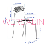 Krzesło TOMEK ażurowe metalowe, bardzo wygodne i wytrzymałe. - 3