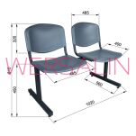 Ławka ISO PLAST - 2 siedziska - 3