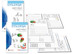 Dysleksja – karty pracy