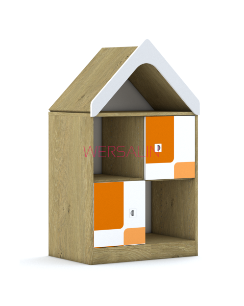 Regał Blox Pastel 70 2PP 2F1 z daszkiem