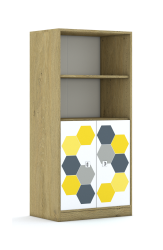 Regał Blox Hex Yellow Grey 70 4P 2F2