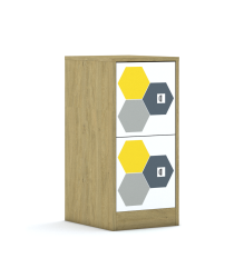 Regał Blox Hex Yellow Grey 40 2P 2F1