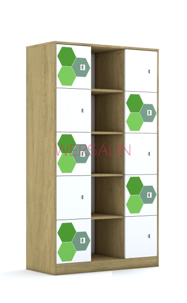 Regał Blox Hex Green 110 5PP 10F1