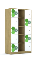 Regał Blox Hex Green 110 5PP 10F1