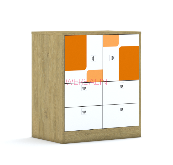 Regał Blox Pastel 70 2PP 2F1 4SB