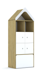 Regał Blox Base 70 4PP 4F1 z daszkiem i skrzynią