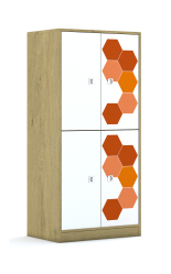 Szafa Blox Hex Red 70 4PP 4F2