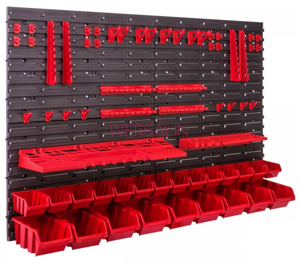 Tablica warsztatowa 115x78 cm z uchwytami i 14 kuwetami