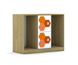 Regał na pojemniki Blox Hex Red 110 2PG 2F1