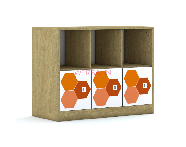 Regał Blox Hex Red 110 2PP 3F1