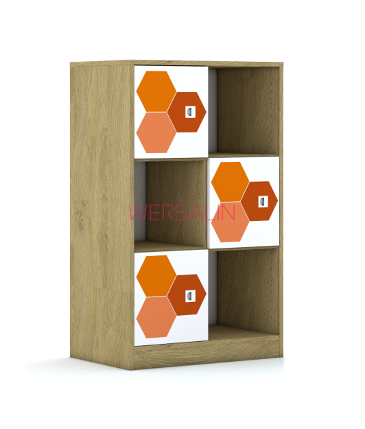 Regał Blox Hex Red 70 3PP 3F1