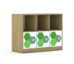 Regał Blox Hex Green 110 2PP 3F1