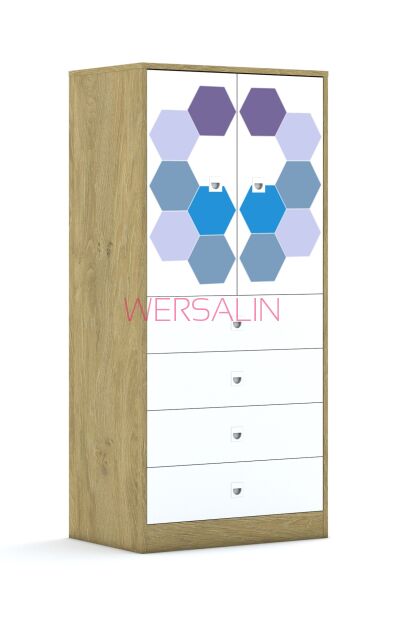 Szafa Blox Hex Violet Blue 70 4P 2F2 4S