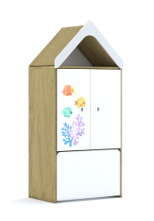 Regał Blox Ocean 70 3P 2F2 z daszkiem i skrzynią