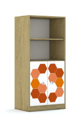 Regał Blox Hex Red 70 4P 2F2