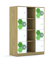 Regał Blox Hex Green 110 4PP 8F1