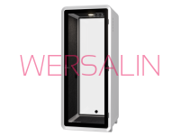 Kabina akustyczna do biura jednoosobowa Small Booth biały/szary 3D - 2